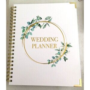 Zicoto Wedding Planner Book Organizer Hardcover 5 Tabbed Sections 12" x 9'5 New